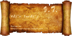 Vér Teréz névjegykártya